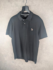 Paul Smith Polo Shirt Mens M Medium Black Zebra