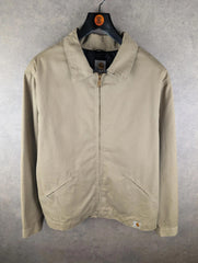Carhartt Jacket Mens XL Extra Large Beige Vintage Harrington Bomber