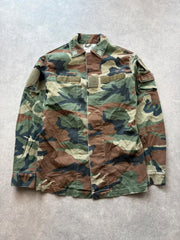 Vintage 1990s Italian Army Jacket Men’s Medium Woodland Camouflage Military