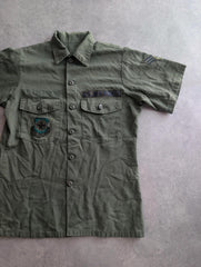 Vintage 1980s US Air Force Shirt Men’s Medium Green Military Utility