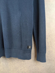 DC Jumper Mens M Medium Blue Knitted Pullover Skater Pullover