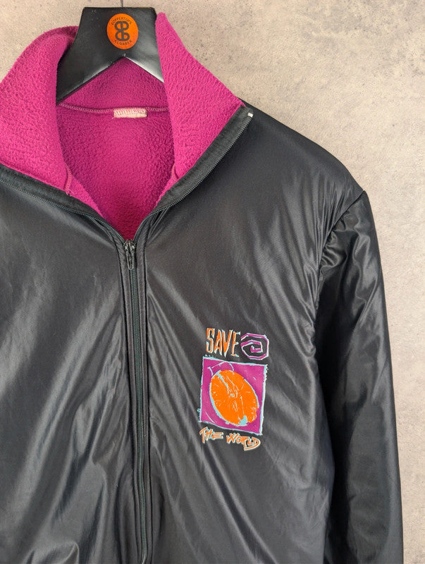 Vintage Fleece Jacket Mens Large L Full Zip 80s