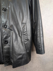 U.S. Polo Assn Jacket Mens XL Extra Large Black Leather Vintage 90s