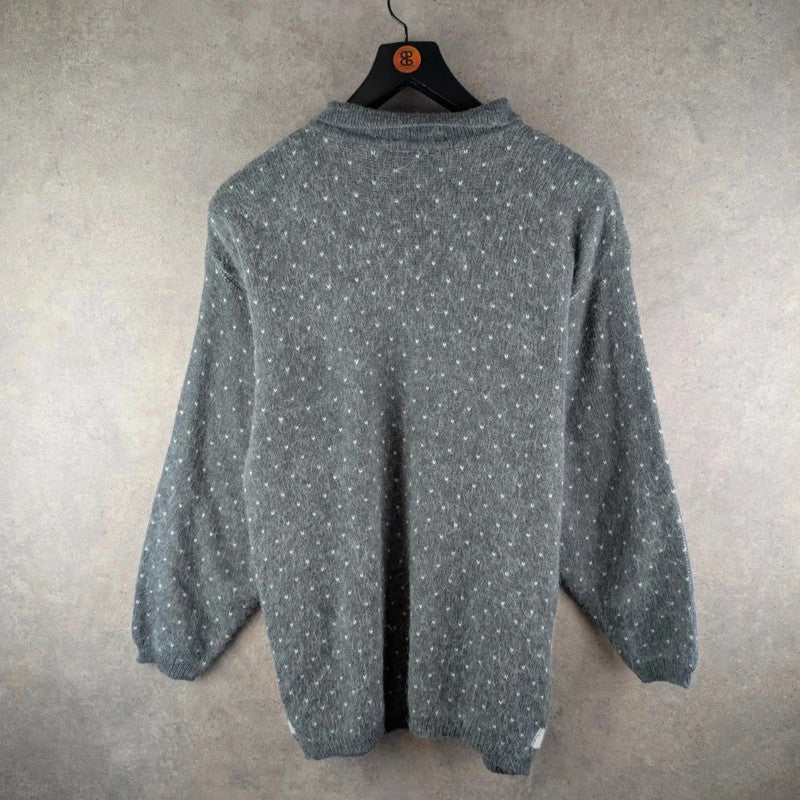 Nicolucchi Jumper Womens Large L Grey Knitted Pullover