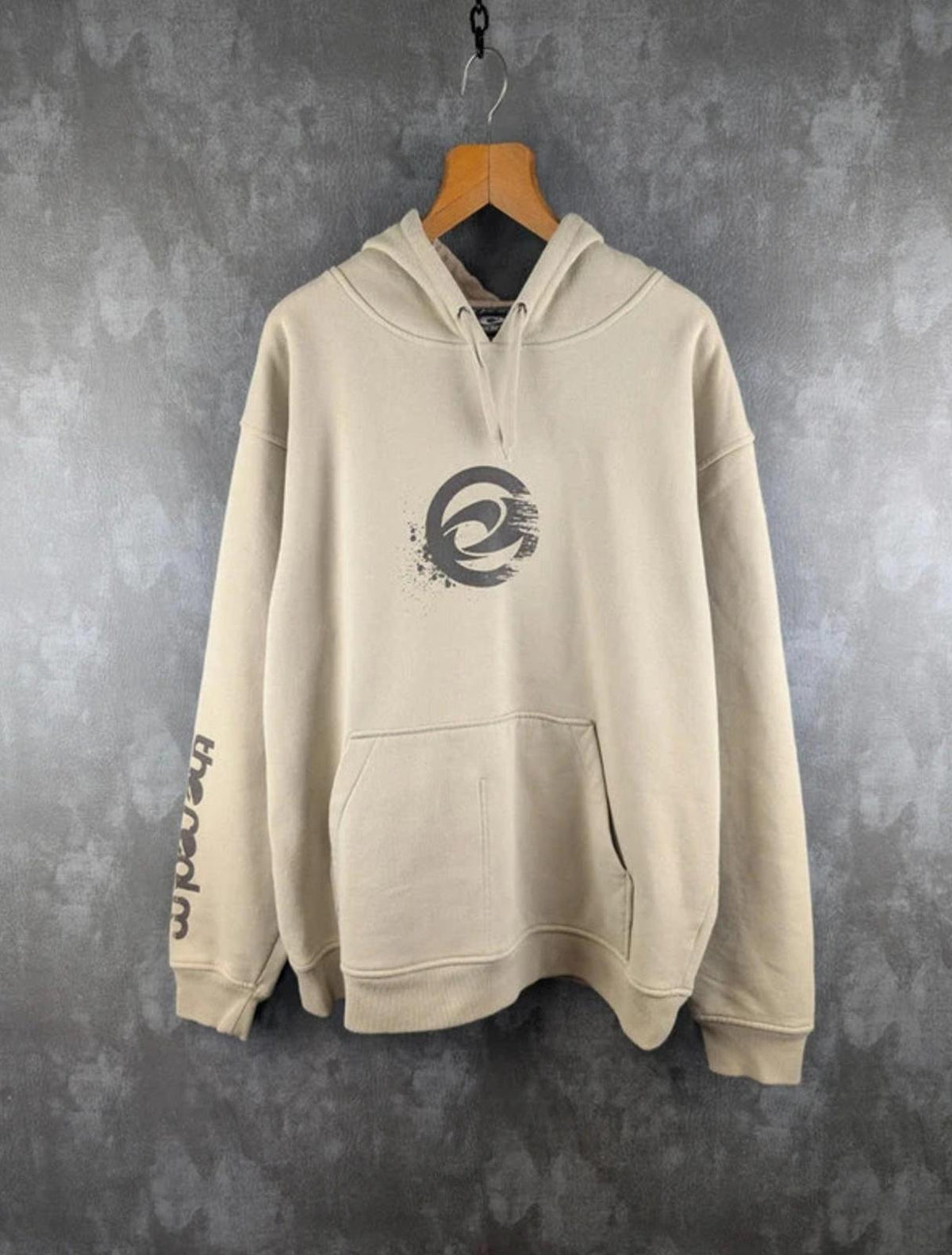 The Realm Jumper Mens Large L Beige Hoodie Pullover