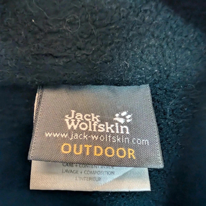 Jack Wolfkskin Jumper Mens XL Extra Large Black Fleece Jacket