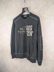 Pall Mall Jumper Mens M Medium Black Knitted Y2K