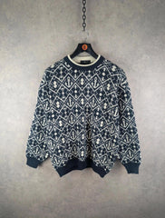 St Michael Jumper Mens L Large Knitted Vintage Pullover Nautical
