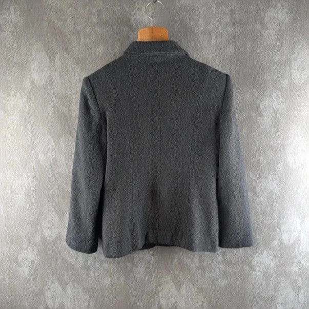 Lenny Made in Spain Wool Black Jacket Womens Size 8