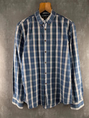 Musto Shirt Mens Medium M Checked Long Sleeve