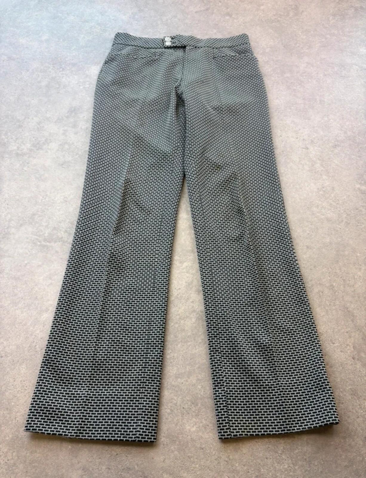 Vintage 1980s Men’s Trousers W31 L31 Patterned Straight Cut Smart Disco Retro