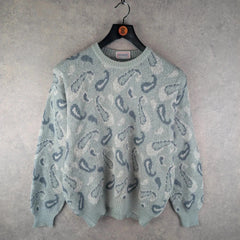 Rodrigo Jumper Mens Medium M Vintage Paisley Knitted Italian