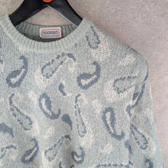 Rodrigo Jumper Mens Medium M Vintage Paisley Knitted Italian