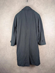 London Fog Trench Coat Mens XL Extra Large Black