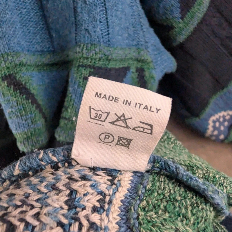 Company Jumper Mens Large L Blue Vintage Knitted Pullover Italian