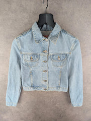 Quicksilver Jacket Womens XS Extra Small Blue Denim Y2K