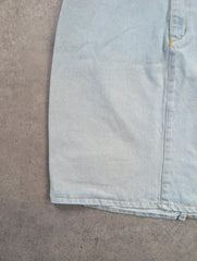 Vintage 90s Skirt Women's Small Blue Denim W30 Knee Length Retro Classic