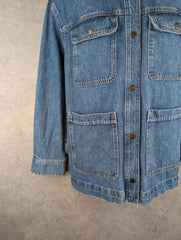 Marks & Spencer Jacket Womens XXL 2XL Blue Denim Utility