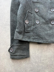 Y2K Peacoat Women’s Medium Grey Wool Blend Double Breasted Jacket