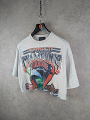 Hand Altered Cropped T-Shirt Womens Large L MLB Vintage Single Stitch T-Shirt