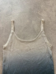 Y2K Cami Top Women’s Small Grey Ombre Vest Stretch Sleeveless Grunge Indie