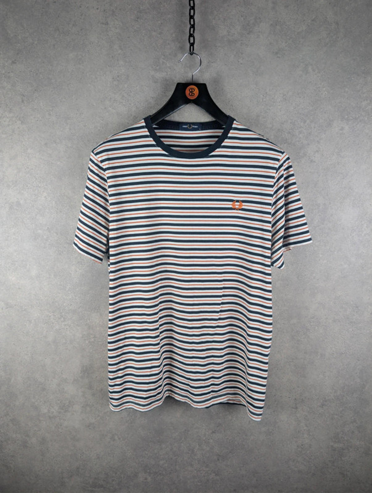 Fred Perry T-Shirt Mens XL Extra Large Stripped Short Sleeve