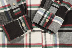 Eddie Bauer Flannel Shirt Button Down Mens S Small Check Plaid Retro