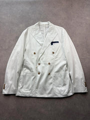 Crémieux Blazer Men’s XL Cream Double Breasted Smart Casual Tailored Jacket