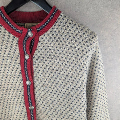 L.L. Bean Jumper Womens L Large Vintage 80s Wool Button-Up Cardigan