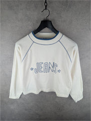 John Baner Jumper Womens M Medium White Vintage 90s