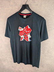 London 2012 Paralympic Games T-Shirt Mens Medium M Navy Short Sleeve