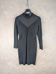 Reiss Dress Black Womens Large L Black