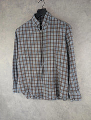 Authentic Clothing Company Flannel Shirt Mens Large L Checked Cotton