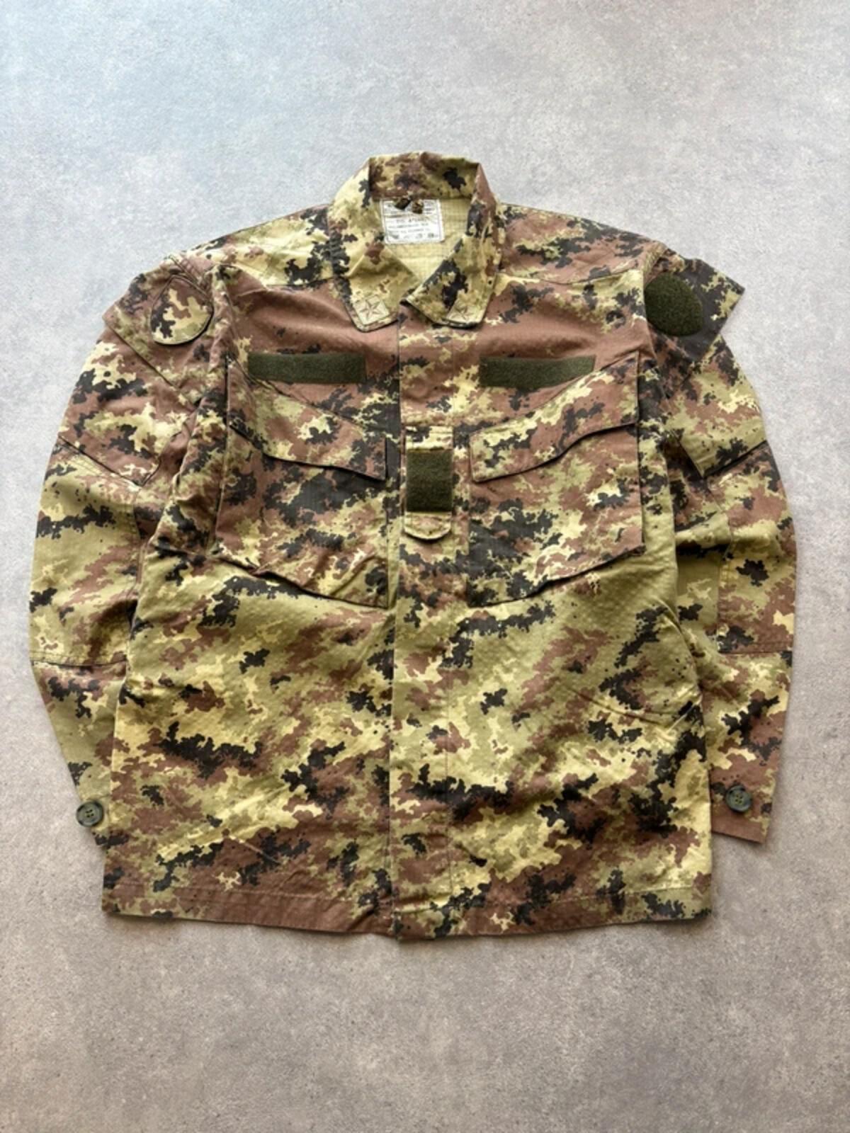 Italian Military Jacket Men’s Large Vegetato Camouflage Utility Combat Shirt