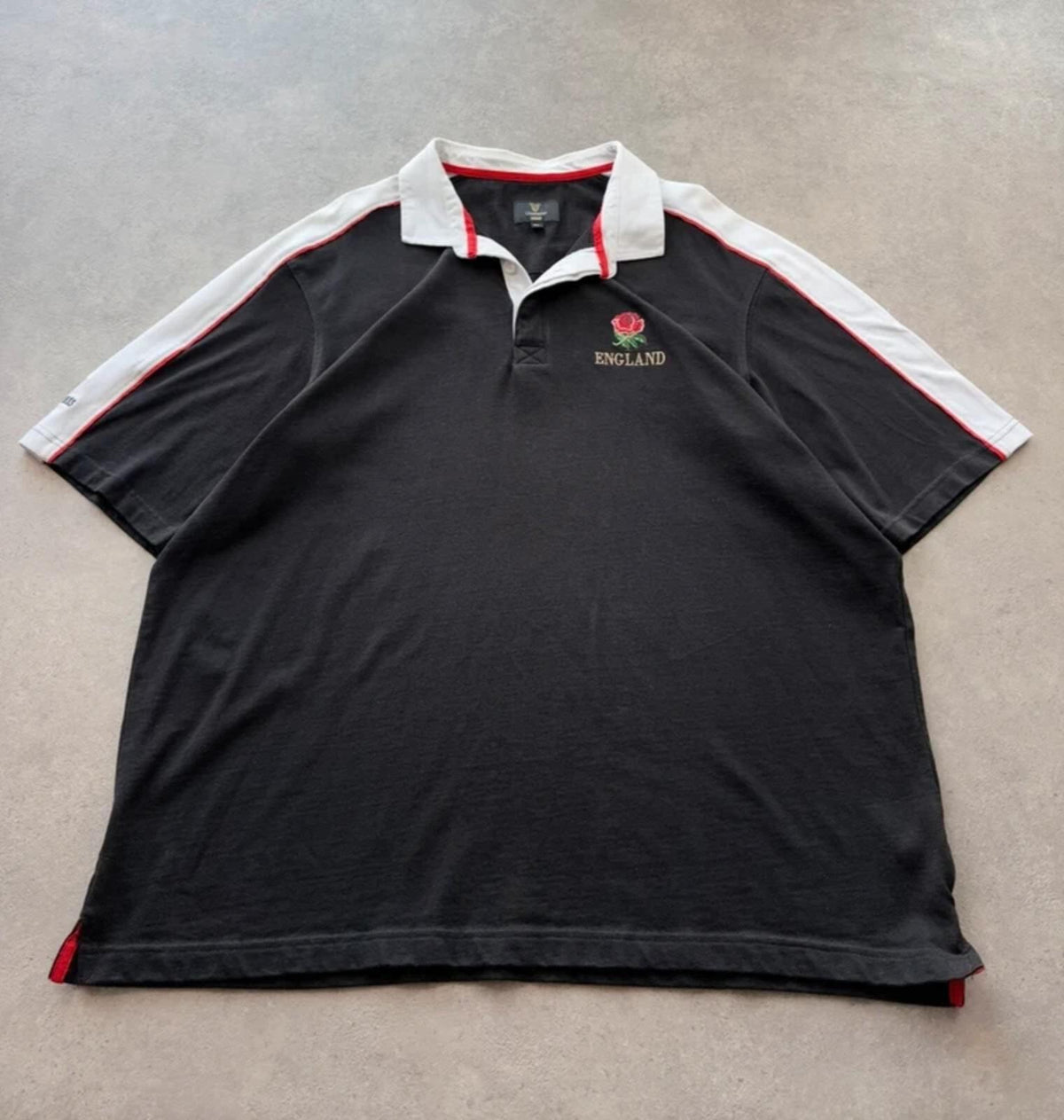 Vintage Guinness England Rugby Polo Shirt Men’s 3XL Black Rugby Sportswear