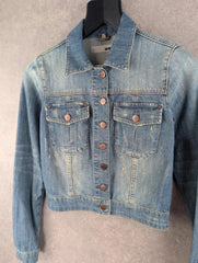 Moto Jacket Womens Extra Small XS Y2K Denim