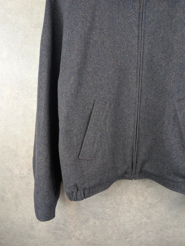 Pendleton Jacket Mens XL Extra Large Grey Vintage 70s Wool Harrington