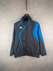Adidas Windbreaker Mens Medium M Blue Y2K Full Zip