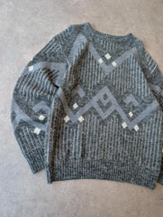 Angelo Litrico Knitted Pullover Jumper Men’s Medium Grey Vintage Italian Wool