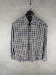 Authentic Clothing Company Flannel Shirt Mens Large L Checked Cotton