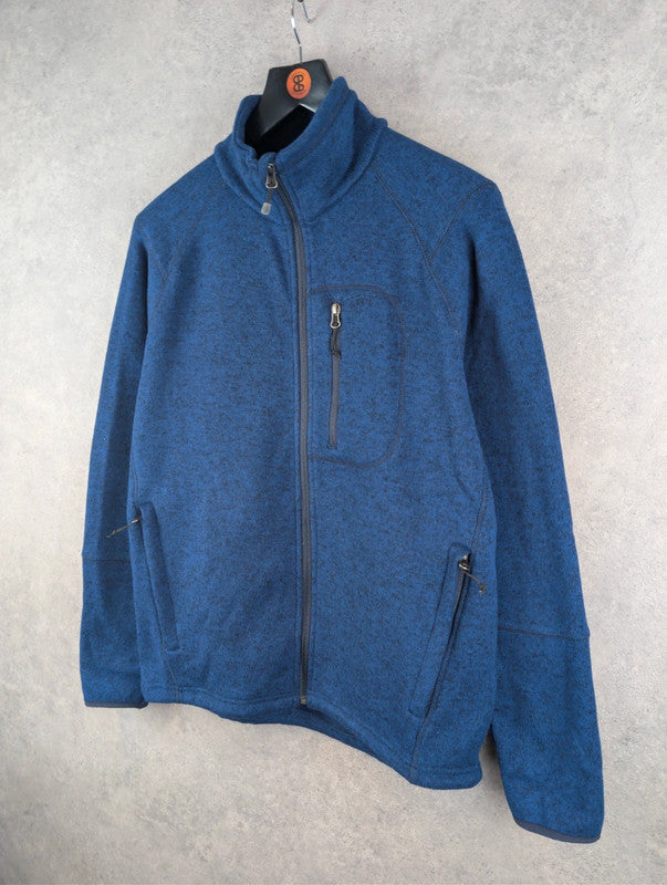 Orvis Jumper Mens Medium M Blue Fleece Full Zip Trout Bum