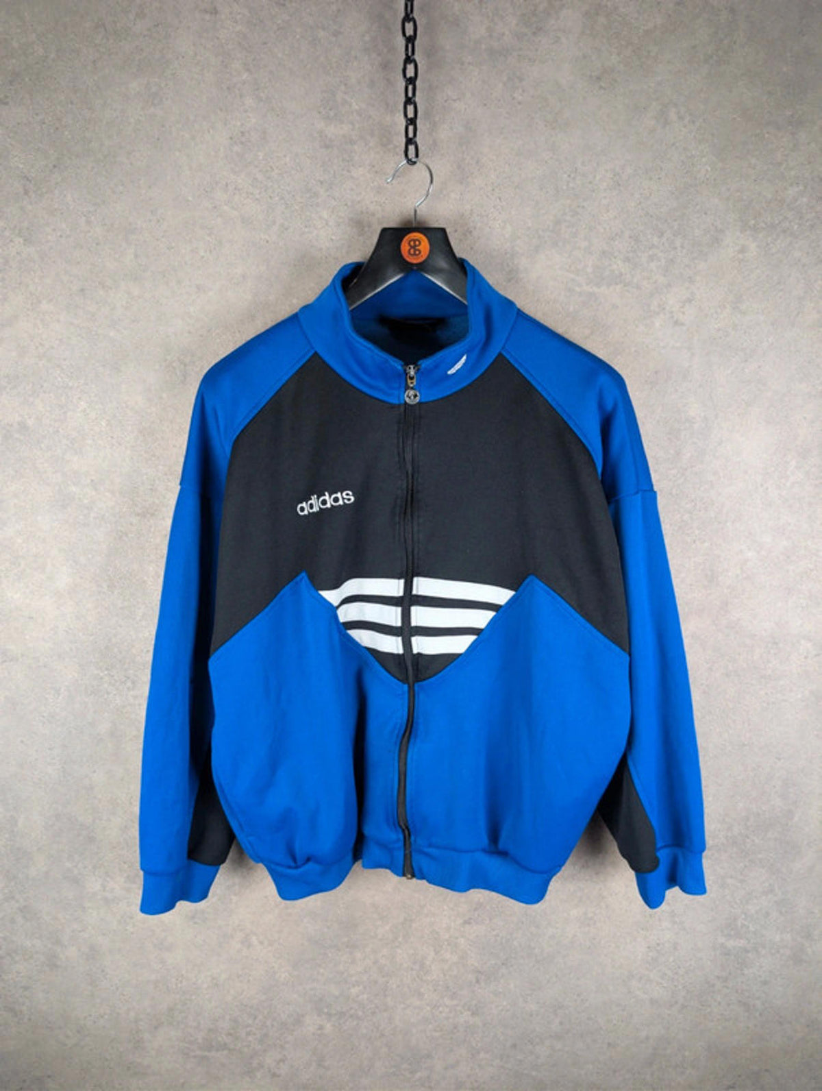 Adidas Jacket Mens XL Extra Large Blue Vintage 90s Tracksuit