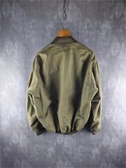 Vintage Military Bomber Jacket Mens XL Extra Large Khaki Italian