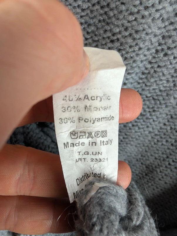 Miss Sugar Cardigan Womens Large L Grey Knitted