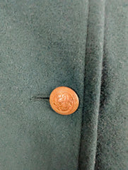 St Michael Coat Womens XL Extra Large Green Wool Vintage Double Breasted