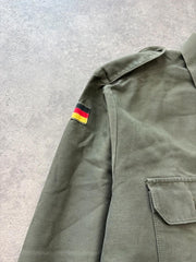 Vintage German Military Shirt Men’s XL Green Utility Army Surplus Combat