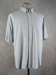Thomas Burberry Shirt Men’s Large Light Blue Short Sleeve Button Up