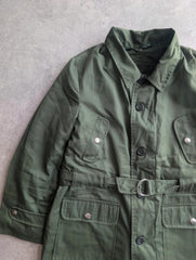 Vintage 1980s Shooting Jacket Men’s Large Green Sherpa Lined American Field Coat