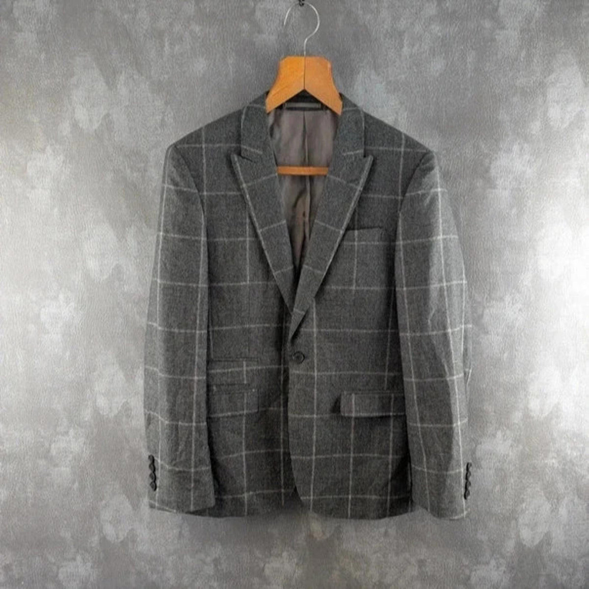 Moss Blazer Skinny Fit 48 Short Grey Check