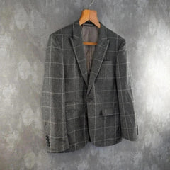 Moss Blazer Skinny Fit 48 Short Grey Check